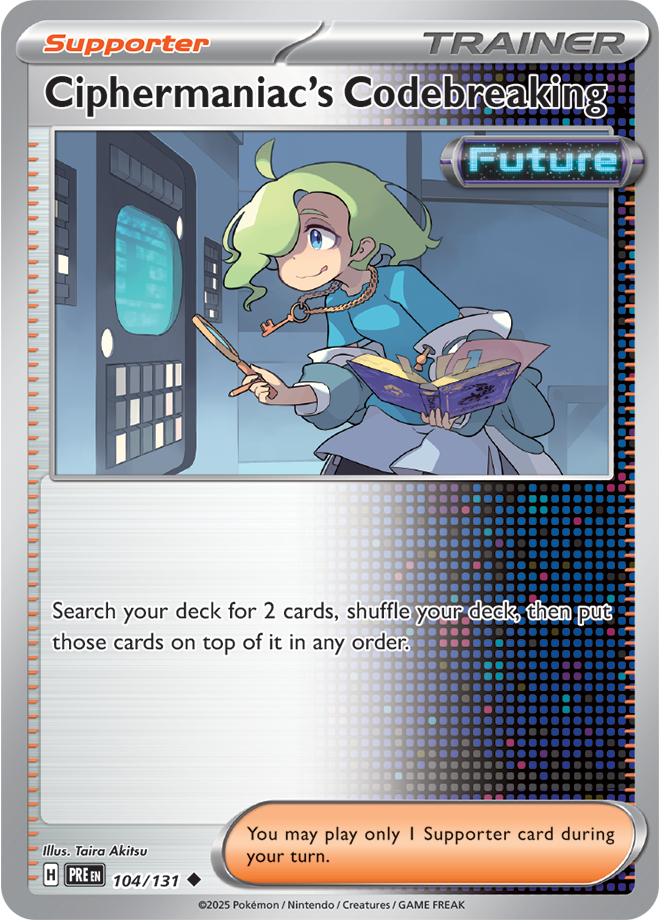 SV8.5 Prismatic Evolutions 104 - Ciphermaniac’s Codebreaking