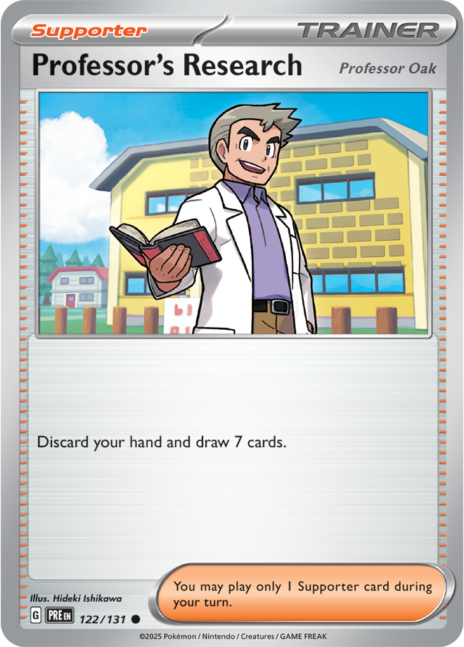 SV8.5 Prismatic Evolutions 122- Professor’s Research (Professor Oak)