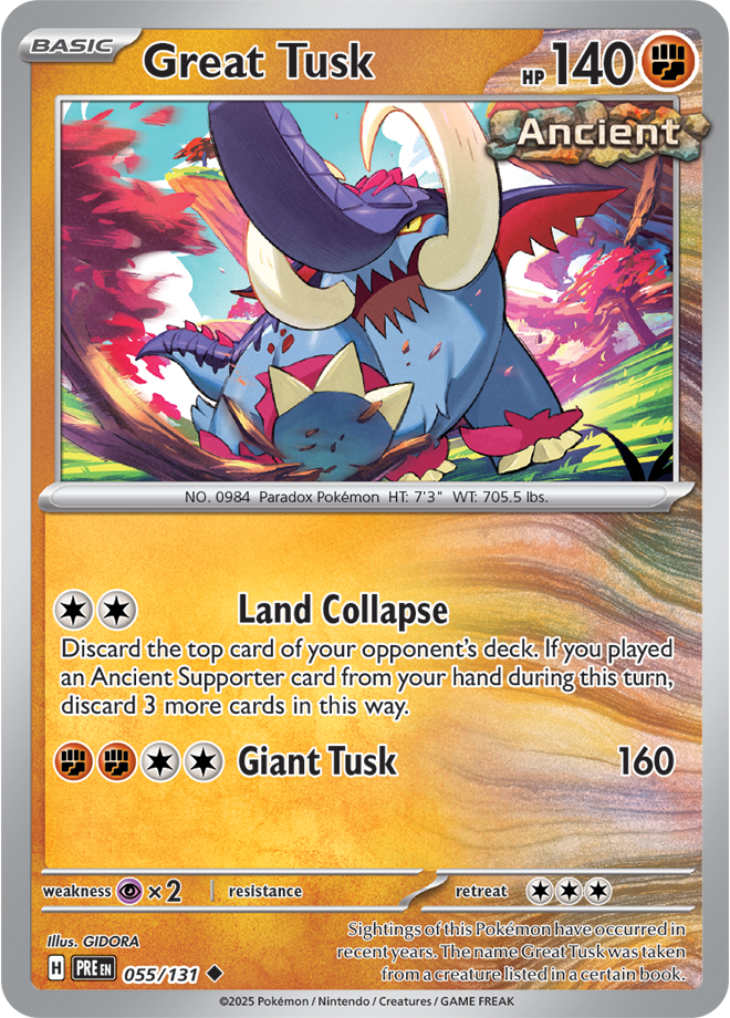 SV8.5 Prismatic Evolutions 055- Great Tusk