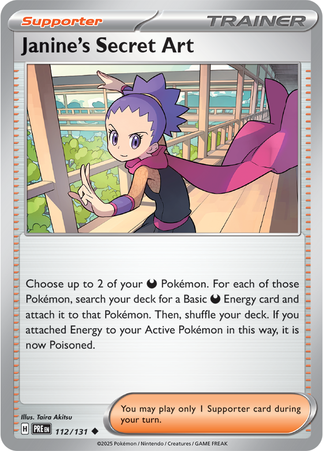 SV8.5 Prismatic Evolutions 112 - Janine’s Secret Art