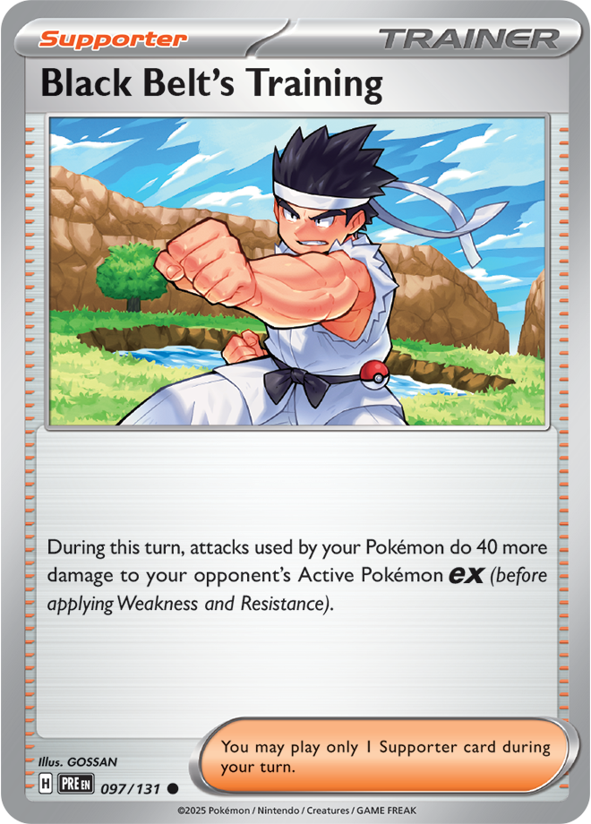 SV8.5 Prismatic Evolutions 097- Black Belt’s Training