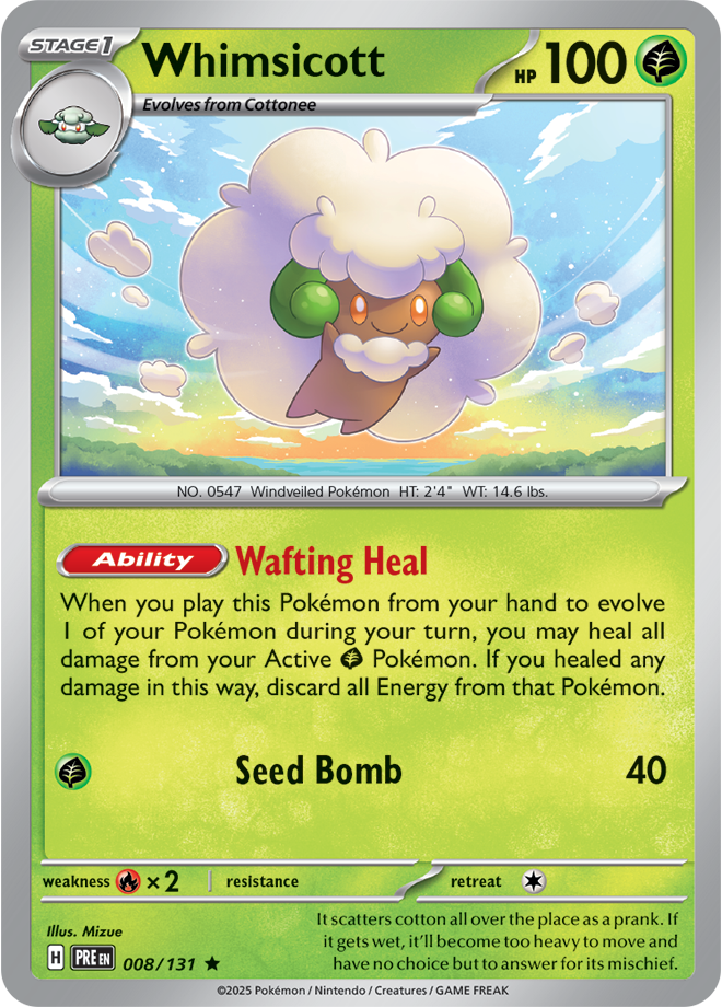 SV8.5 Prismatic Evolutions 008 - Whimsicott