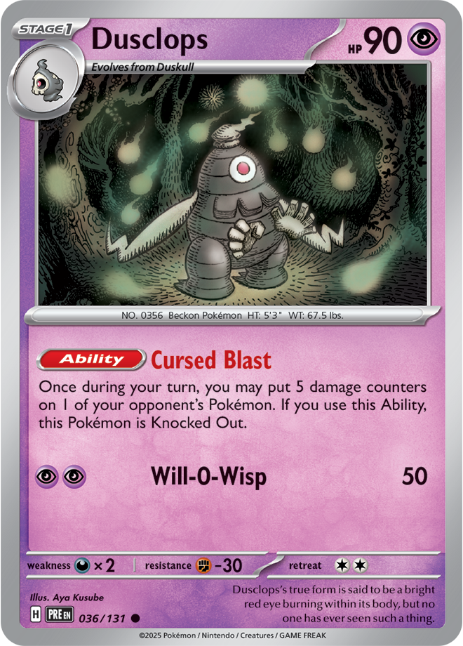 SV8.5 Prismatic Evolutions 036 - Dusclops