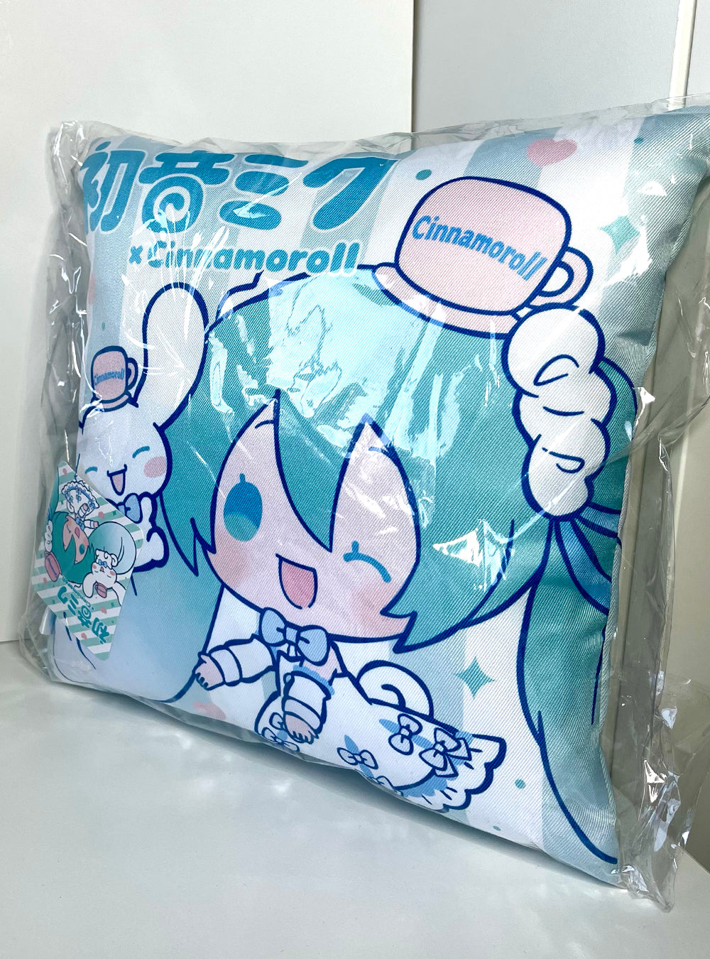 Hatsune Miku x Cinnamoroll Print Cushion Pillow Plushie